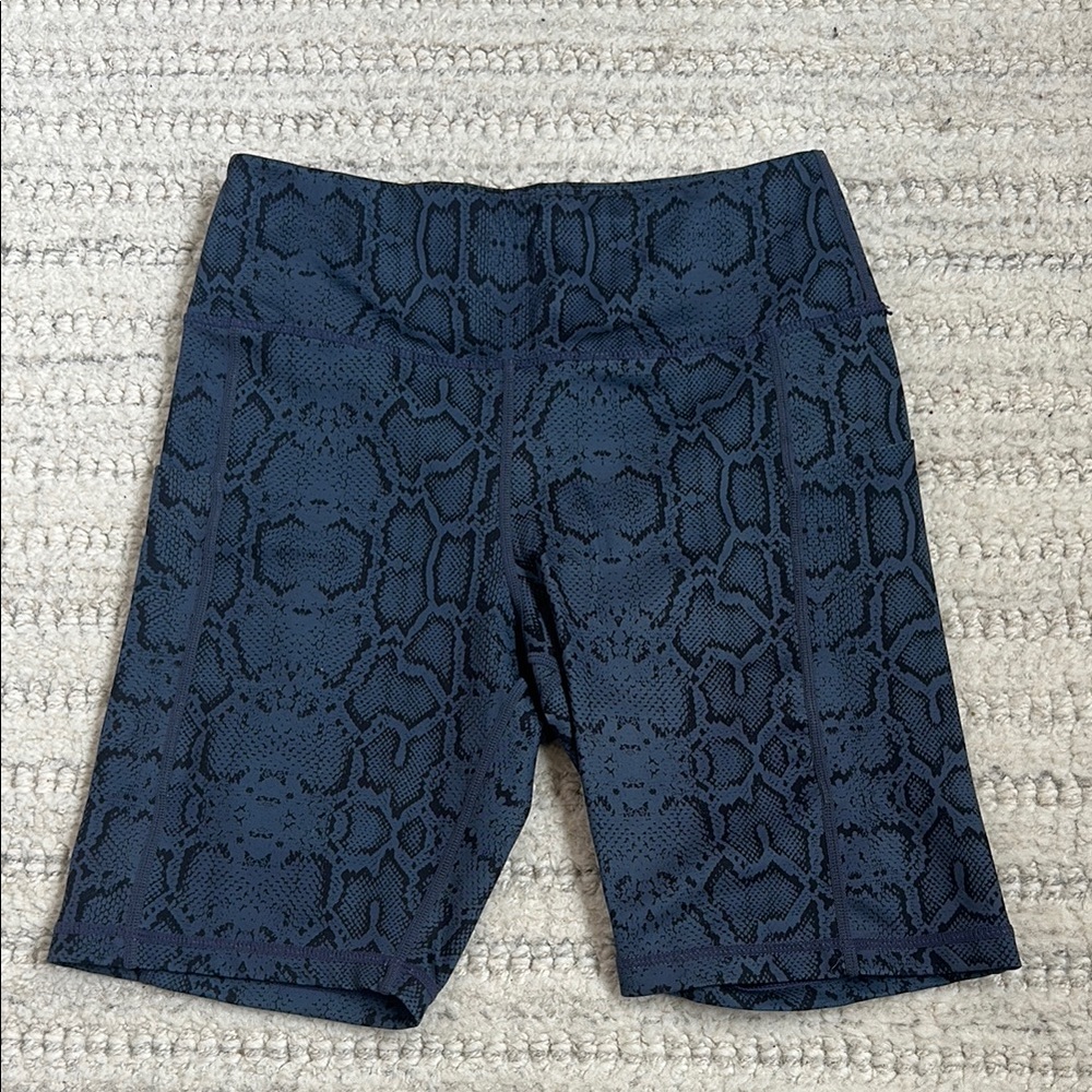 Snakeskin biker shorts